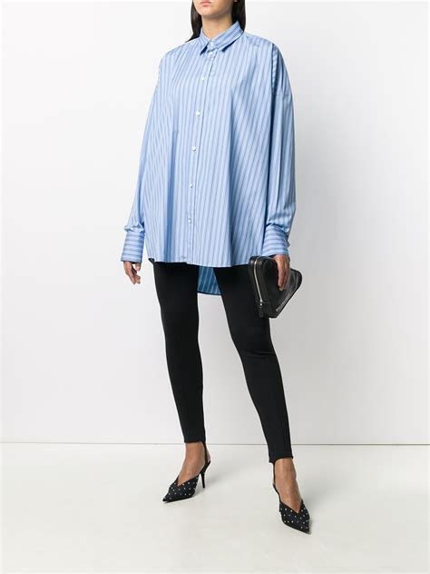 balenciaga oversized striped shirt|balenciaga long sleeve mesh shirts.